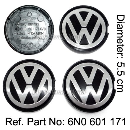 4 Pcs 2004-2008 Touareg 2006-2009 Crafter Volkswagen Alloy VW Logo Wheel Cente Hub Cap Replace VW 7L6 601 149 Brand New