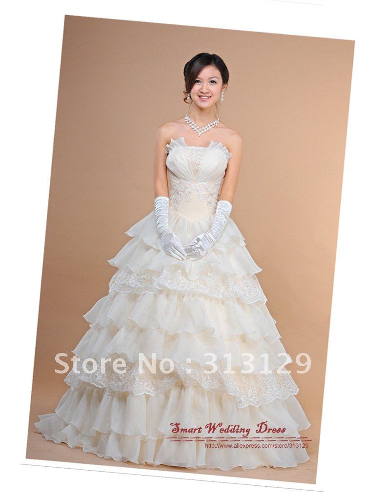 Free Shipping Promotion fairy Princess 2011 New fashion wedding dress 
