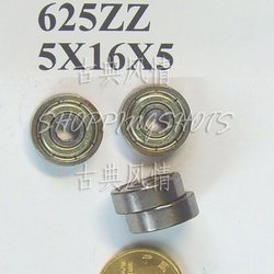 rolamento diminuto 5x16x5 da esfera de 625 rolamentos de 2Z ZZ o mini livra o transporte