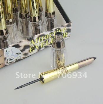 24pcs Thick Black Eyeliner Liquid+Eyeliner Pencil With Display Stand Waterproof Eye Line LM1913