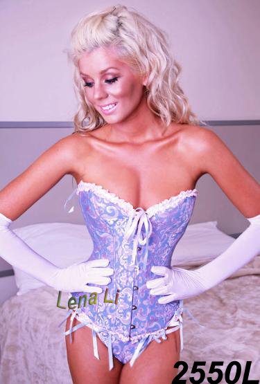 New Sexy Blue Wedding Corset body lift shaper bridal corset Lingerie 2550 