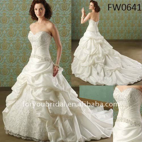FW0641Free Shipping Custom Made Hotsale Sleeveless Wedding Gown Lace Fitted