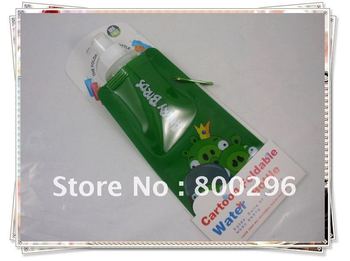 2012 fashionable foldable water bottle and folding water bottle with popular image 480ml size