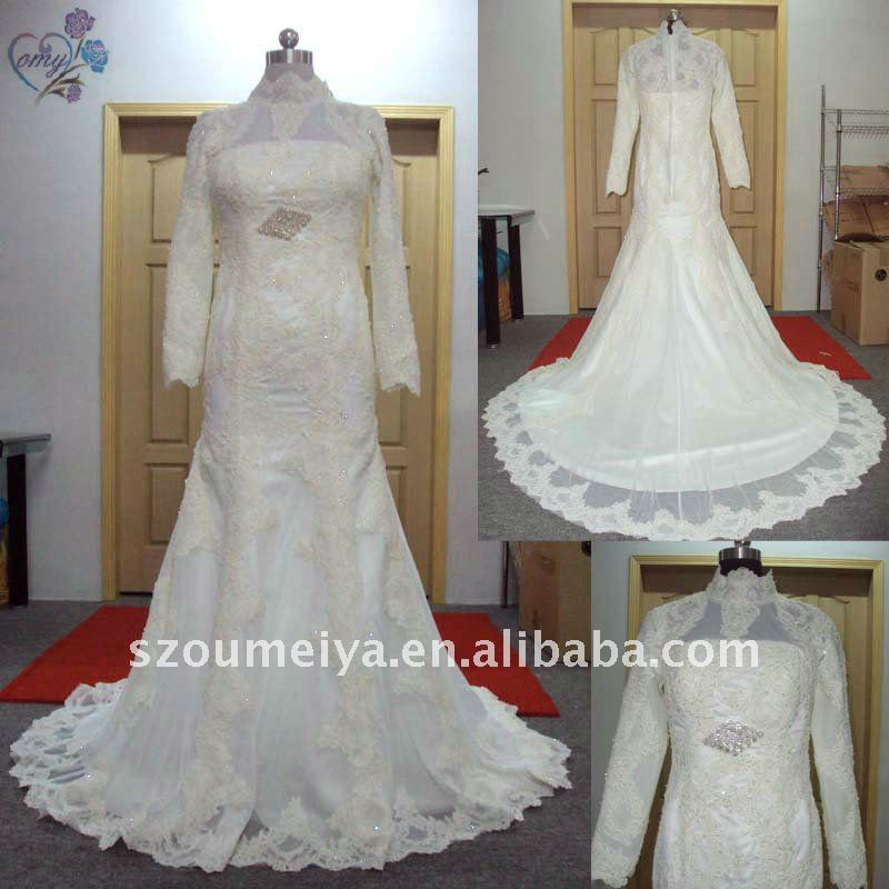 Real Picture ORW48 Long Sleeve Wedding Gowns US 23999 piece