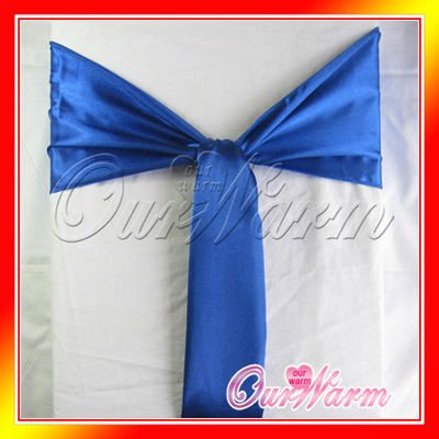 Cheap Wedding Chair Covers  on X108  Satin Chair Cover Sash Wedding Party Supply Decoration Colors