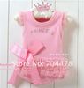 Baby romper Boy's Girl's Wear3pcs/lot The lovely princess pink bow lace Romper baby clothes Free ShippingC391