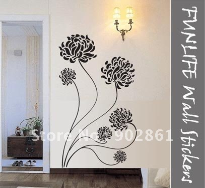 Vinyl Wall  on Flower Art Vinyl Wall Art Decal Sticker 40 X60  102x152cm