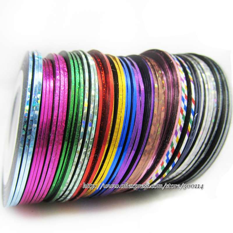 wholesale 100% High Quality Gold and silver lines nail art Striping Tape
