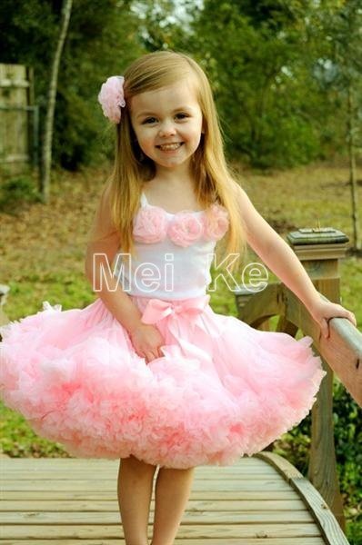 5sets lot pink flower top skirt setbaby Dress pettiskirt tutu Dress 