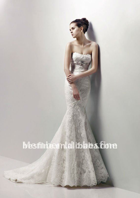 2012 high quality halter chambord luxurious tulle and spanish lace wedding