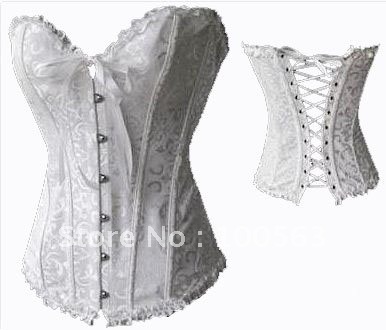 New Sexy White and Black Wedding Corset Tops bridal bustier Lingerie women 39s