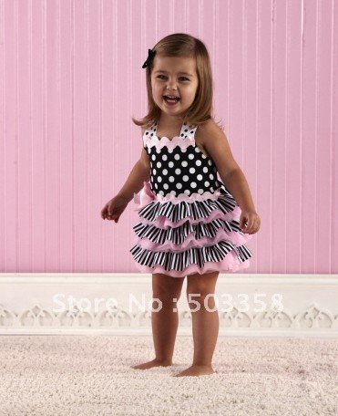 Girls Dress Designs on Girls Dress  Infants Skirts  Polka Dot Princess Style Dress 80 90 100