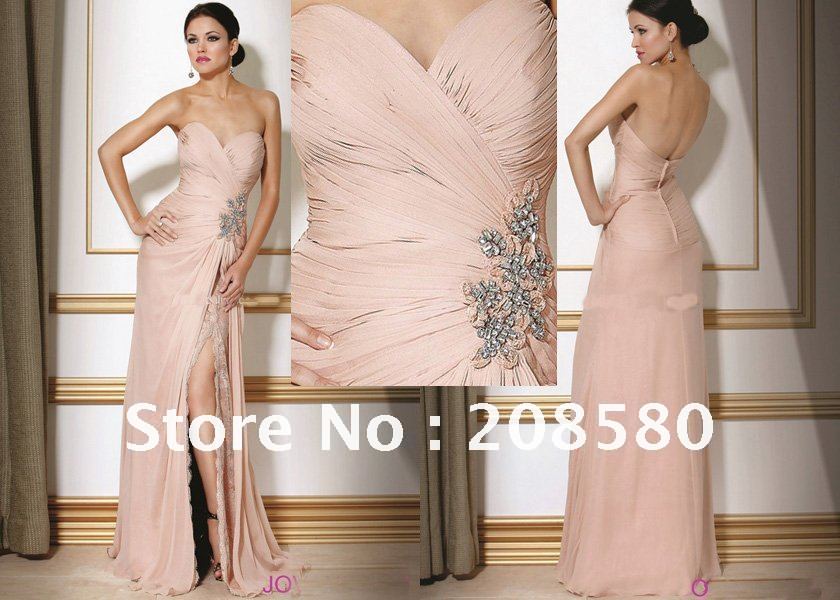 Sexy pink sweetheart backless beaded lace mother prom dresses chiffon 