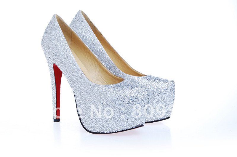 women shoessilver genuine leather party and wedding shoeswholesaler