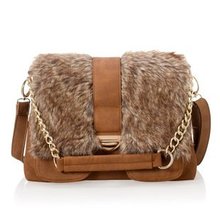 free shipping Real rabbit hair handbag fashion fur wind Maomao bag lady bag ladies Satchel bag