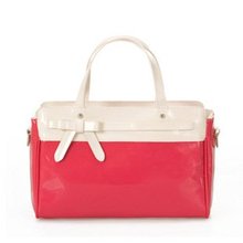 free shipping Patent Leather Handbag Tote Handbag fashion candy color matching ladies Satchel