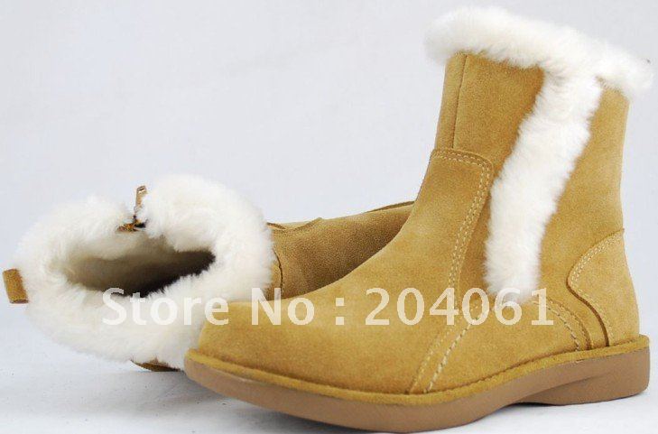 Christmas Wholesale Snow Boot good quality short snow Boot keep warm short snow boot brown beige