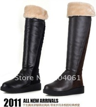 Christmas Wholesale over-knee Snow Boot,flat simple fashion Boot,office lady boots,black,brown.over knee boots.&Free shipping