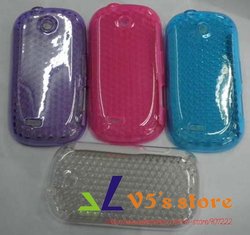 Free Shipping 100pcs/lot Soft Crystal TPU Gel Case for Samsung i5500 Galaxy 5(China (Mainland))