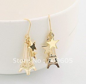 Free-shipping-Wholesale-Fashion-Jewelry-Gold-Paris-Eiffel-Tower-Stars ...