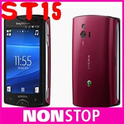 St15 original de sony ericsson xperia mini st15i teléfono celular 3g 5mp wifi cámara interna de a-gps 512 mb un año de garantía