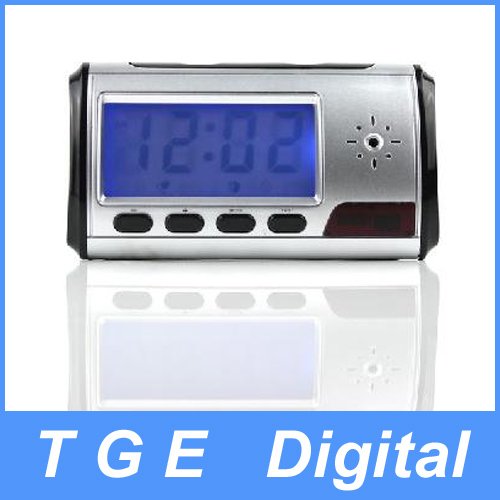 Free Shipping! 2.0MP Real Voice 2.5 LCD Alarm Clock Sound Recorder Digital Video with Motion Detector(China (Mainland))