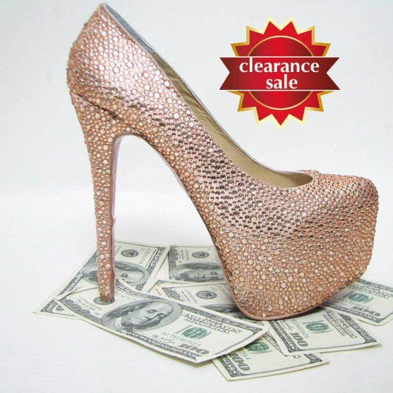  retail platform high heels shoe champagne wedding shoes shinning pumps 
