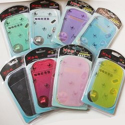 Sílica poderosa magia do carro pegajosa almofada anti- escorregamento tapetes de carro tapete antiderrapante para pda telefone mp3 mp4 carro 3 cores 6pcs/lot rt0104 atacado