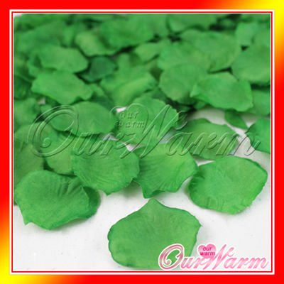 Free Shipping 1000 Pieces Emerald Dark Green Silk Rose Petals Flower Used 