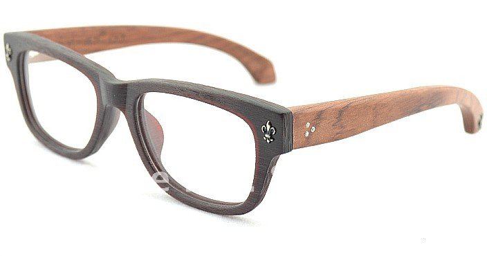 Fashion wood black frame eyeglasses handmade glasses 7075D ...