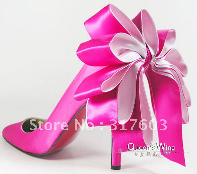 2012 New red bottom shoes Pink flowers wedding shoes class ic tip