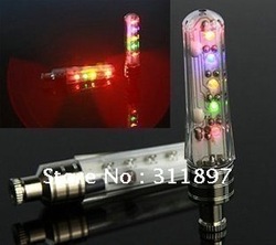 Bicycle LED Wheel Light, Hot Wheels Valve Cap Lights, Car Tyre Stick light (5Led flash, 32 kinds of colors change) 10pcs/lot(China (Mainland))