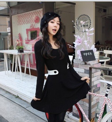 Black Long Sleeve Lace Dress on Korean Sexy Black Dress Long Sleeves Dress Cute Dress Party Club Dress