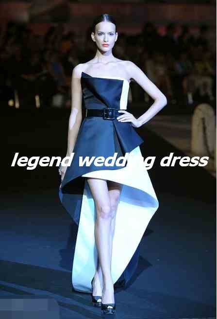 2012 legendary wedding dress white and blue twocolor dual trailing banquet