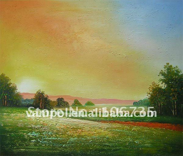 glass scenery natural realist handmade   on glass Canvas painting art landscape painting canvas