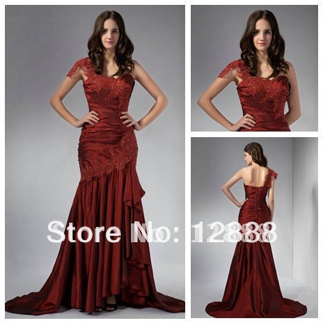 Sexy Clothing on Free Shipping Mermaid Style One Shoulder Sexy Evening Dresses Women