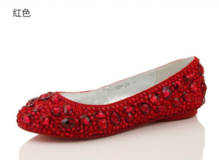 2012 Luxury women wedding shoes handmade Swarovski Resin Gem ladies flat 