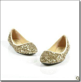 Flat Gold Shoes