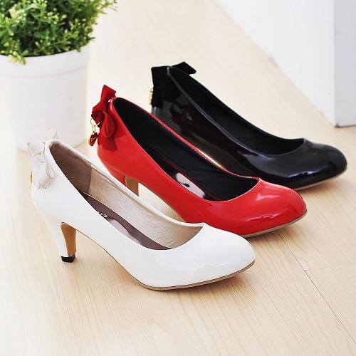  wedding shoes sweet cute simple leisure shoes black red white shoes