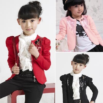 Girl Suits on Wholesale Fashion Clothing Sets Girl Suits  Coat Trousers  Zipper Sets