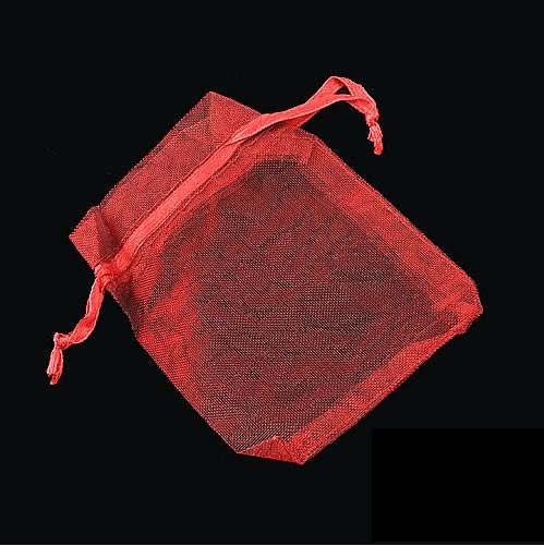 Wholesale free shipping red Wedding gift favor bags jewelry favor organza
