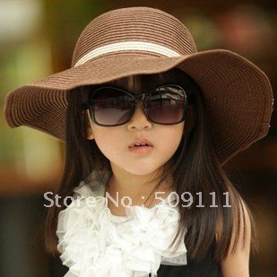 Baby Beach  on Sun Hat Flower Hats Floppy Straw Hats Sunbonnet Girls Beach Hat Baby