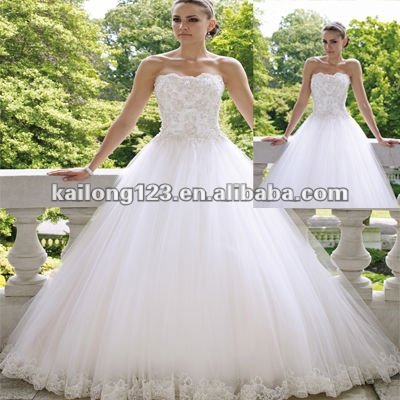 Wedding Gown Stores on Princess Beaded Crystak Lace White Ball Bridal Wedding Dress