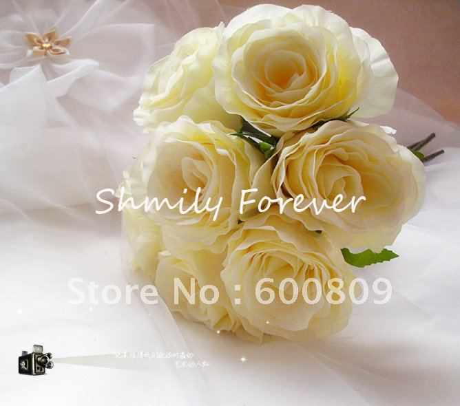 Free Shipping many color opitions Artificial Bouquet Wedding Bouquet Throw