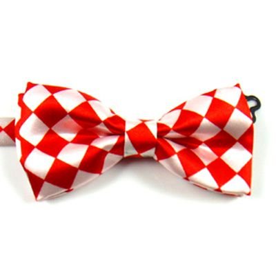 Children Baby Boys Red White Plaid Formal Tuxedo Bow Bowtie With Wedding