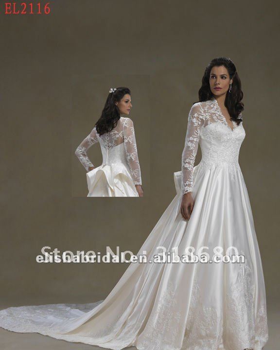 Aline Sweetheart Dress 2012 Long Sleeve Lace Wedding Dresses With 