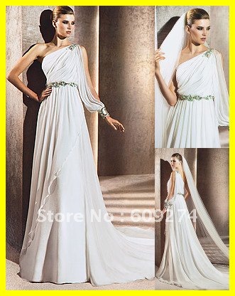  Shoulder White Dress on 100  Guarantee One Shoulder White Wedding Dress Chiffon Applique 2012