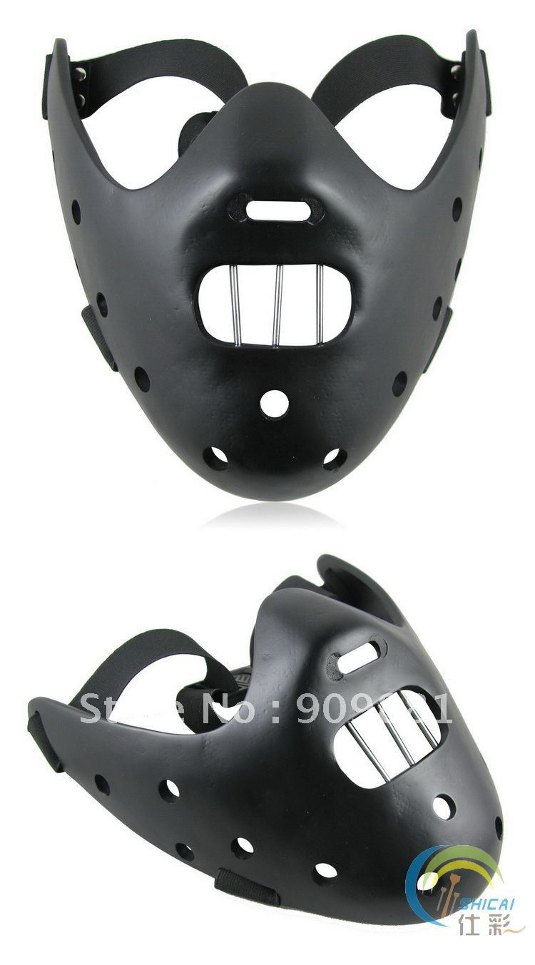 whosale The Silence of the Lambs face -- Steel teeth Hannibal lecter resin mask free shipping