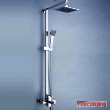 Faucetqing 040065 LED Tub Shower Faucet with 8 inch Shower Head + ...