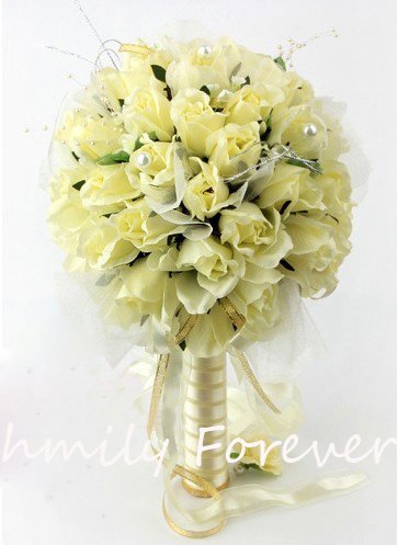 Graceful Light yellow Wedding Bouquet bridal Bouquet Bridesmaid 